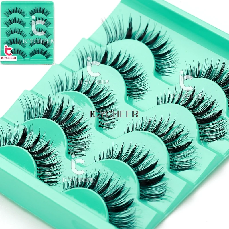 Makup 5 пар красоты Wispies натуральные длинные толстые мягкие поддельные ресницы