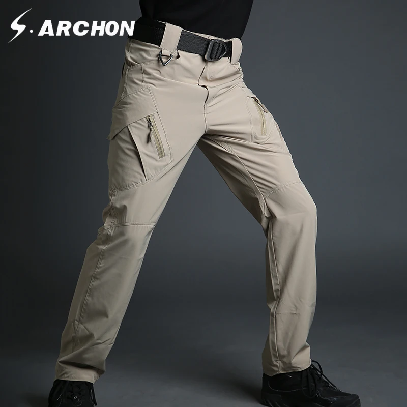 

s.archon Urban Tactical IX9 Lightweight Military Cargo Pants Men Quick Dry Breathable Stretch SWAT Militar Army Pants