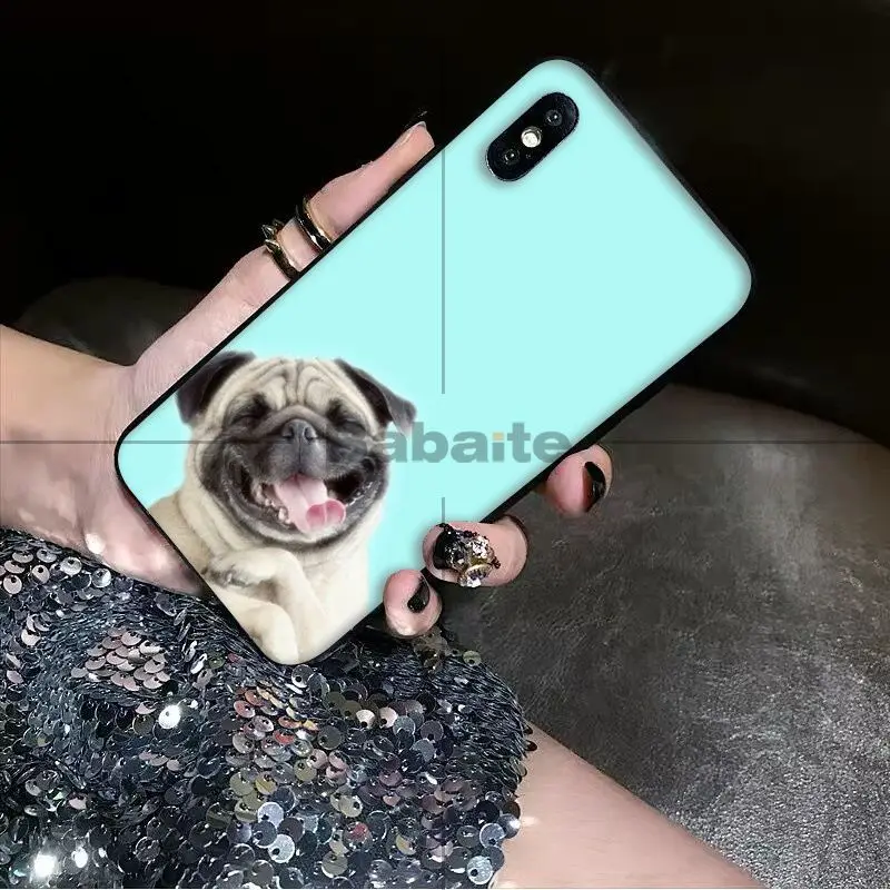 Babaite Pug seen things собачья шляпа для чтения Художественный Черный Мягкий силиконовый