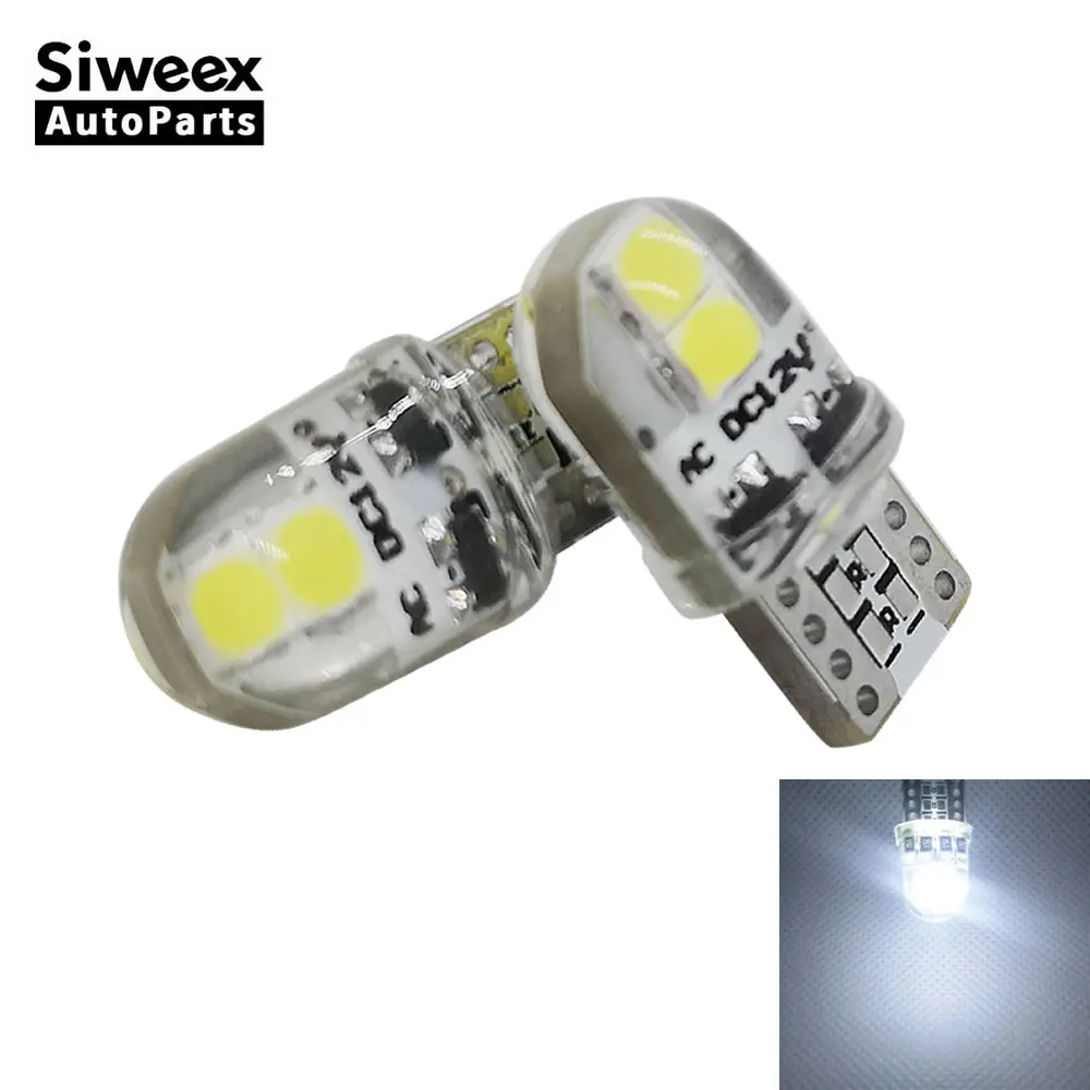 

2 PCS W5W Car Led Bulb T10 194 147 Non Polar Indicator License Plate Light 3030 SMD White 12V DC Auto Interior Dome Reading Lamp