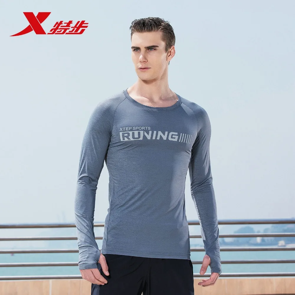 882129039119 Xtep sportswear men's long-sleeved head T-shirt autumn new comfortable lightweight comprehensive training sport | Спорт и