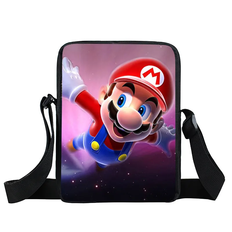 XKBCJML01 Мини-сумка-мессенджер с принтом Марио из мультфильма smash bros, сумки через плечо для мальчиков и девочек, детские школьные сумки, Детская сумка для книг, маленькая сумка на плечо b - Цвет: XKBCJML01