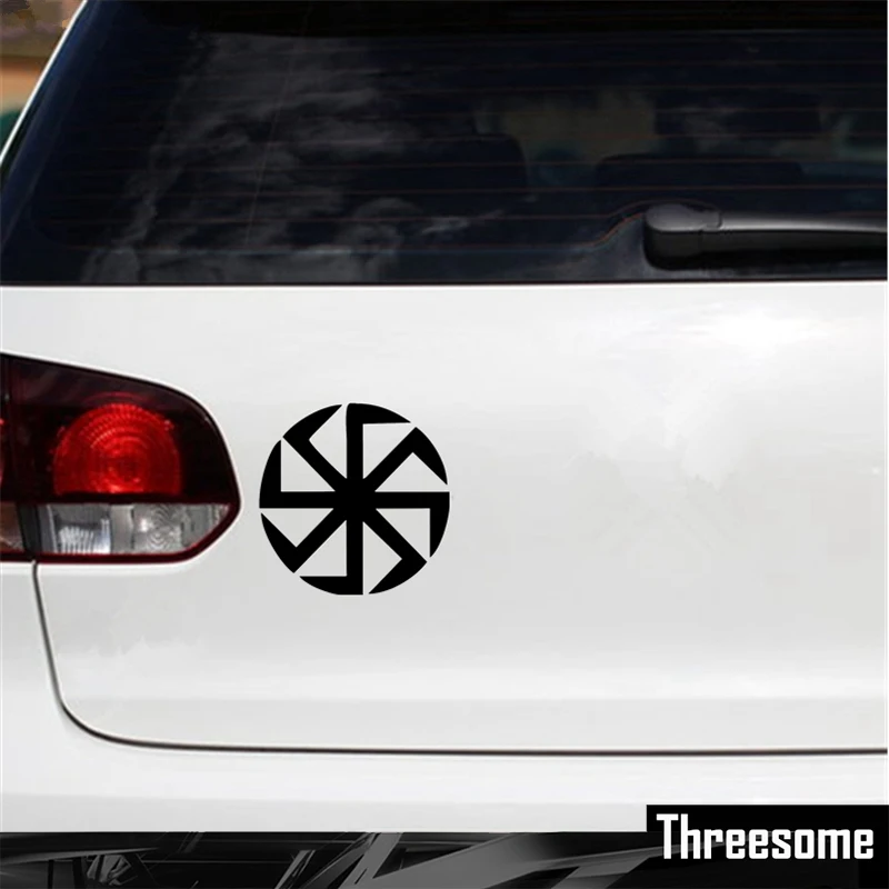 

CS-411 15cm Slavic Slavonis Symbol Kolovrat Vinyl Slavonics Funny Car Stickers