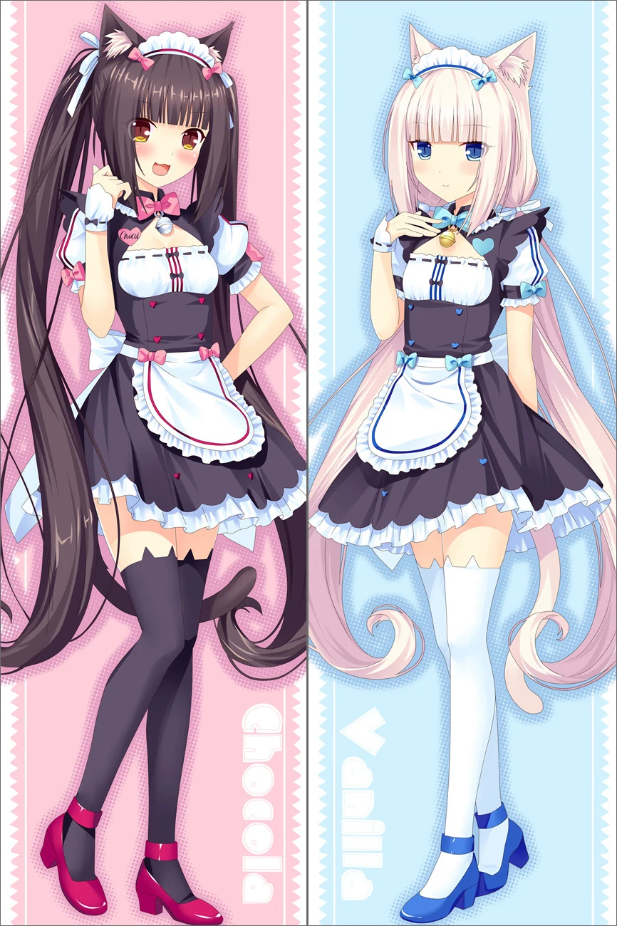 2018 японская аниме игра NEKOPARA Chocolat & ванили Dakimakura тело наволочка Чехол обниматься