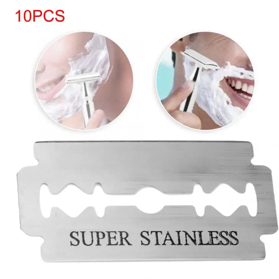Бритвенные лезвия с двойными краями для мужчин 10 шт. уход за лицом гладкое бритье