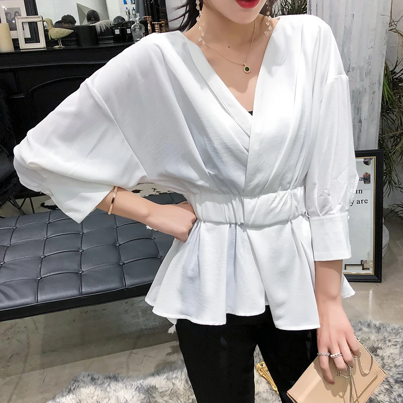 Корейская модная Женская комплект из 2 предметов Топ и штаны элегантные женские