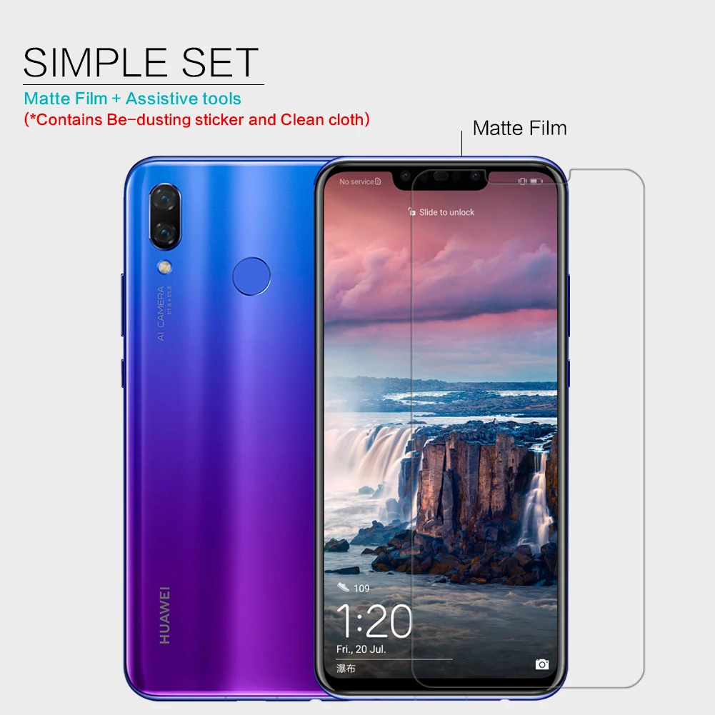 Для Huawei Nova 3 Антибликовая Защитная пленка для экрана матовая защитная против