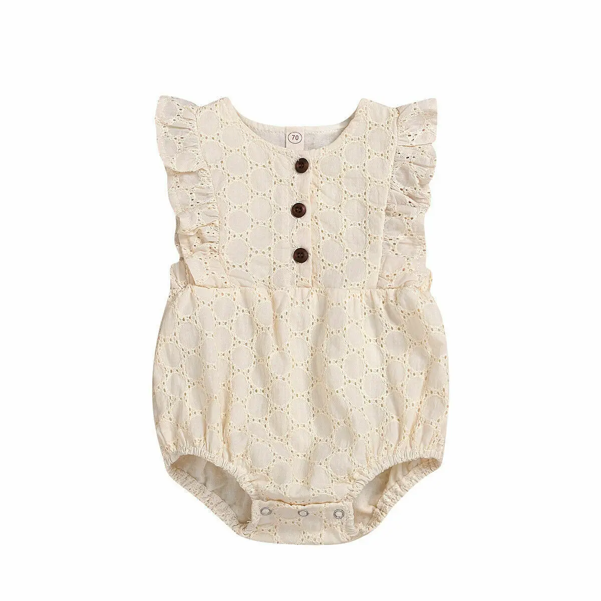 New Infant Baby Girls Linen Sleeveless Bodysuit Summer Kids Hollow Out Outfits Clothes | Детская одежда и обувь