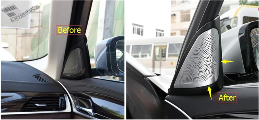 Lapetus Pillar A Stereo Speaker Audio Loudspeaker Sound Cover Trim Kit Interior Fit For BMW 5 Series Sedan G30 530I 2017 - 2021 |