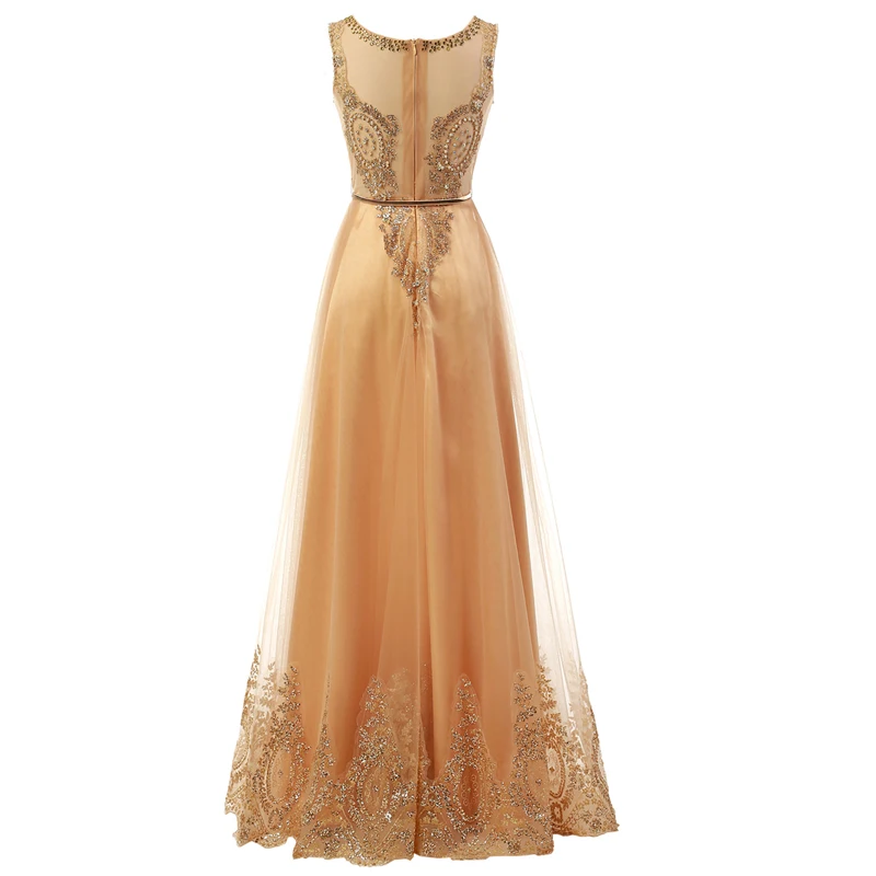 Длинное Элегантное роскошное платье для выпускного вечера женское золотое