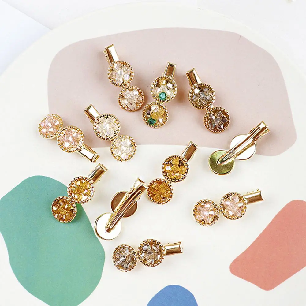 Женские заколки для волос 1 шт. корейские с кристаллами круглые геометрические