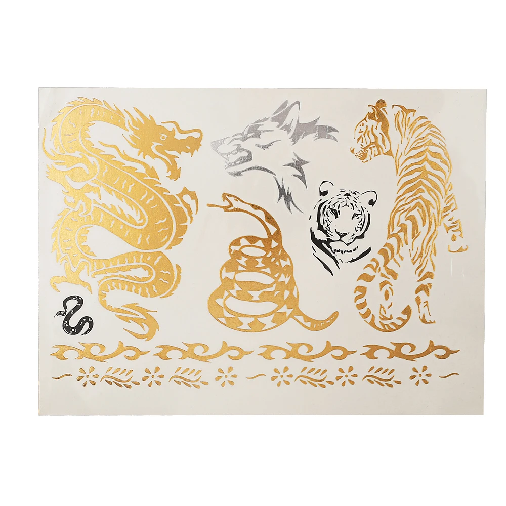 6 шт. временные наклейки татуировки с эффектом металлик|tattoos girl|tattoo thermal transfer