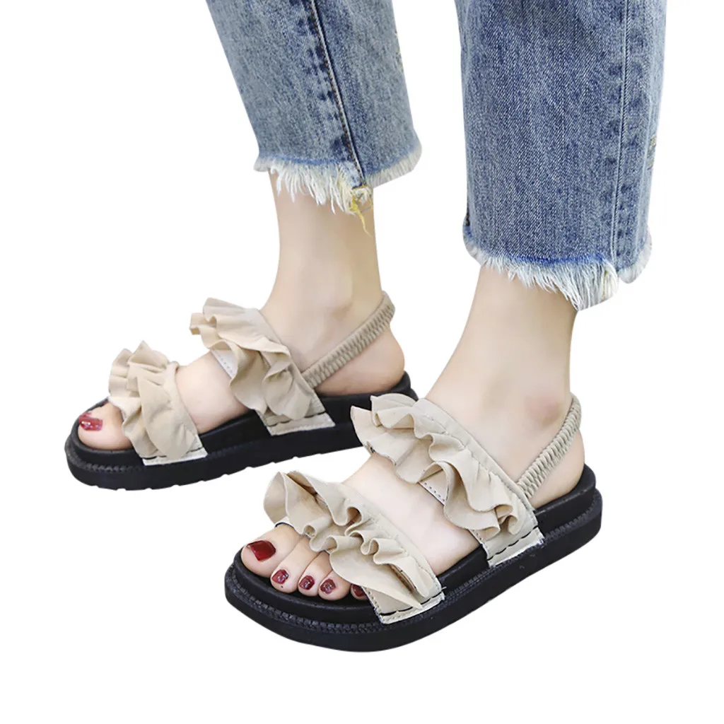 YOUYEDIAN/Женская обувь на плоской подошве с ремешком щиколотке женские босоножки