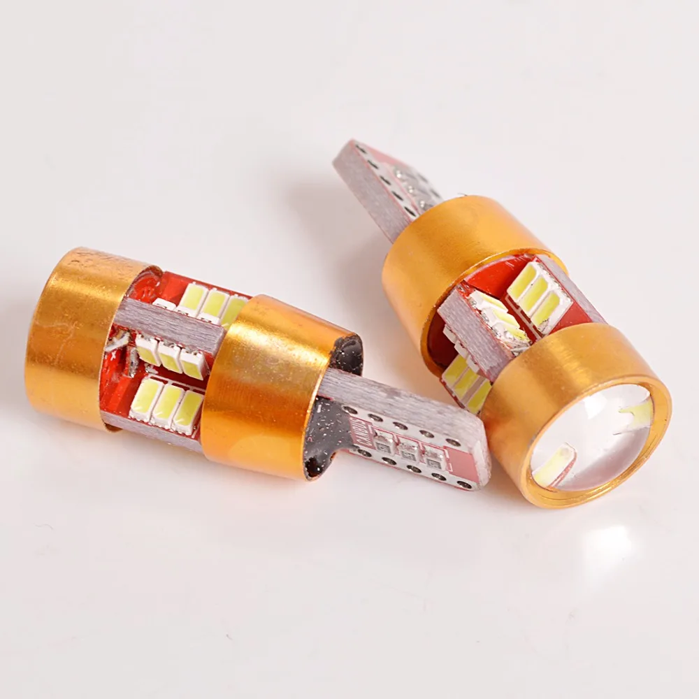 Flytop T10 светодиодный лампы 3014SMD с объективом CANBUS Error Free 194 12V 6W Супер белый Цвет