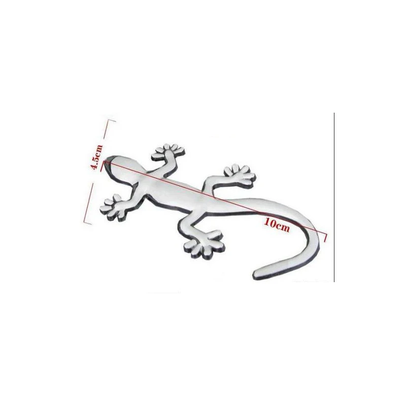 3D металлические наклейки Gecko для автомобиля дома золотые черные красные большие