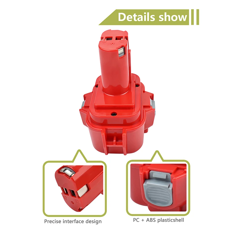 Аккумулятор для электроинструментов bonacel 2000 мАч MAKITA 9120 9122 9133 9134 9135 9135A 6222D 6260D L10 193977
