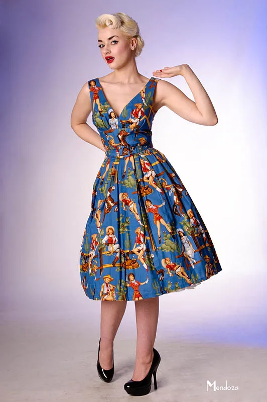 Женское винтажное платье с пышной юбкой junxi WAN черно белое v образным вырезом в