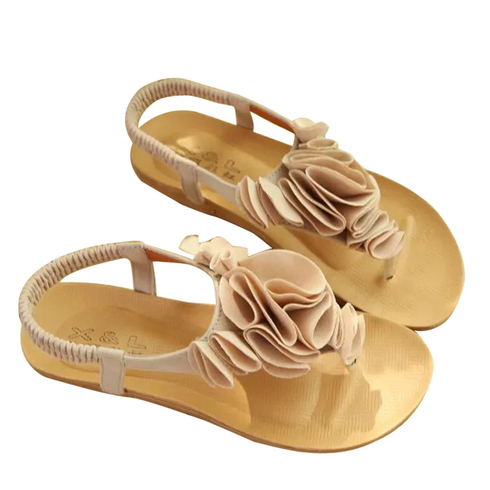 SAGACE Sandals Women Flower Summer Bohemia Sweet Sandals Clip Toe Sandals Beach Chaussures Femme Casual ComfortableShoes