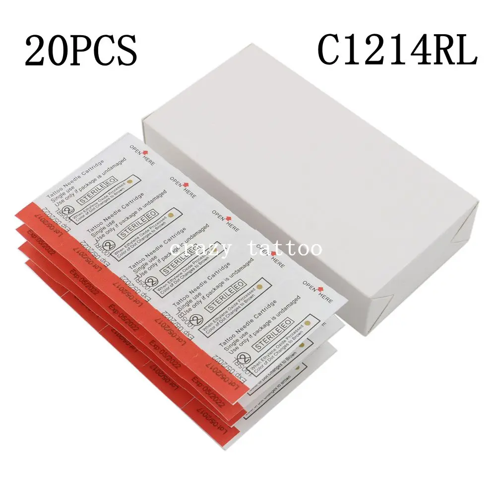 Новое поступление картридж Иглы для татуажа 20 шт./кор. Круглый Liner BugPin Вышивка