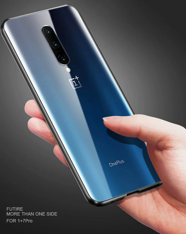 360 Полный Магнитный чехол для телефона для Oneplus 7 7 Pro Coque алюминиевая металлическая рамка чехол бампер двухсторонний стеклянный чехол для Oneplus 6