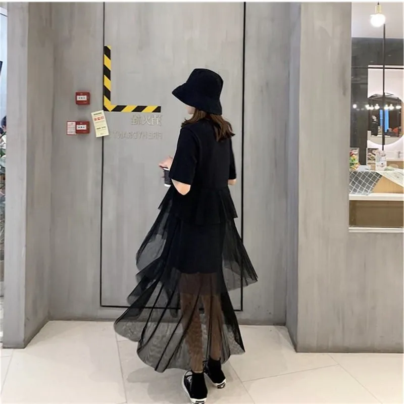 Большой размер рыбий хвост сетки сшивание сказочное платье летние нерегулярные