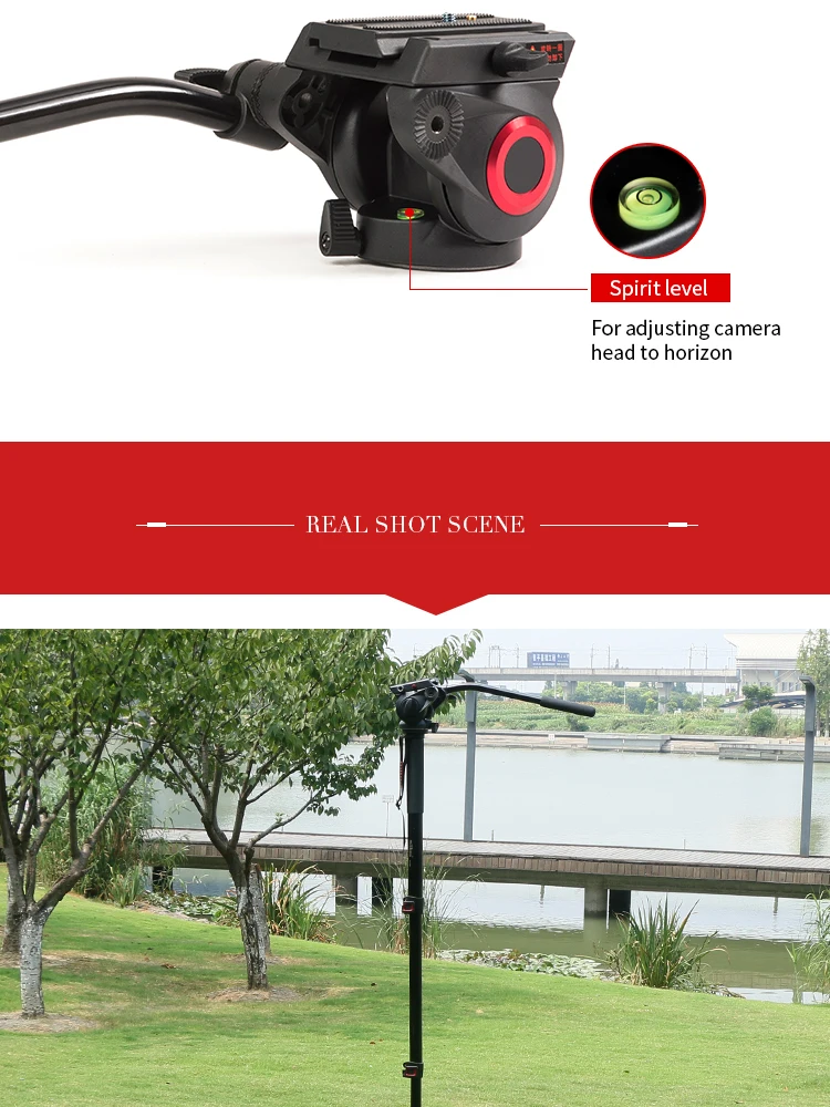 Miliboo MTT705AS алюминиевый Портативный монопод с жидкой головкой для камеры для видеокамеры/DSLR Профессиональный штатив для видео 7" Максимальная высота