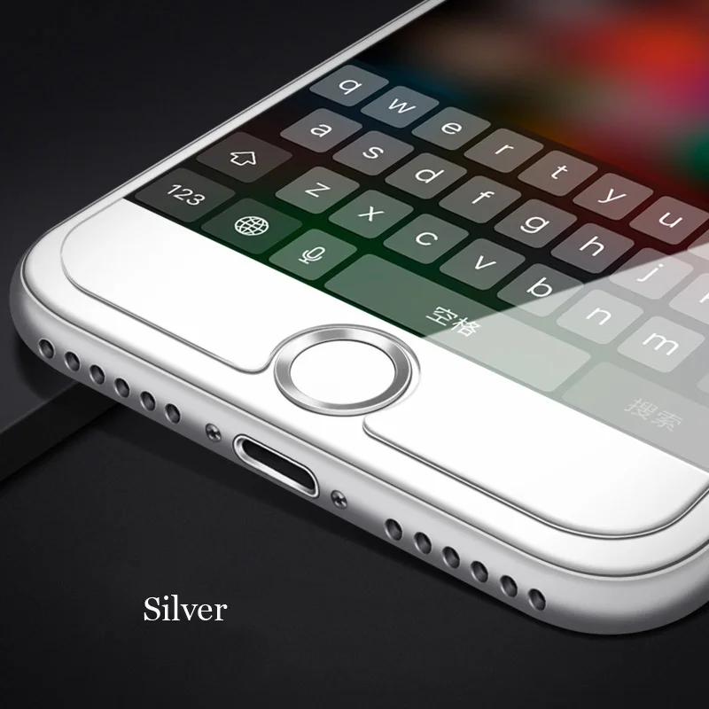 Silver Oppselve Универсальный Главная днище Стикеры пуговицы для iPhone 8 7 6s 6s плюс 5 5S se отпечатков пальцев Touch ID КЛЮЧ пот протектор для iPad наклейки на телефон - Цвет: Silver