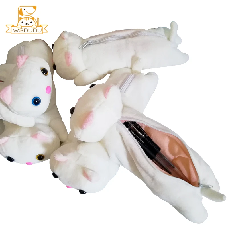 Kawaii Хаски Чихуахуа сумка для карандашей милые собаки кошка плюшевый Кошелек