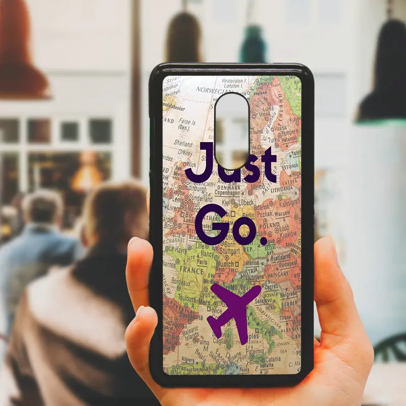 World Map Travel Just Go Cell Phone Case Hard Plastic Cover for Xiaomi Redmi 3X Mi 6 5 5S Plus Note 4X 2 3 3S 4 Pro Prime Shell |