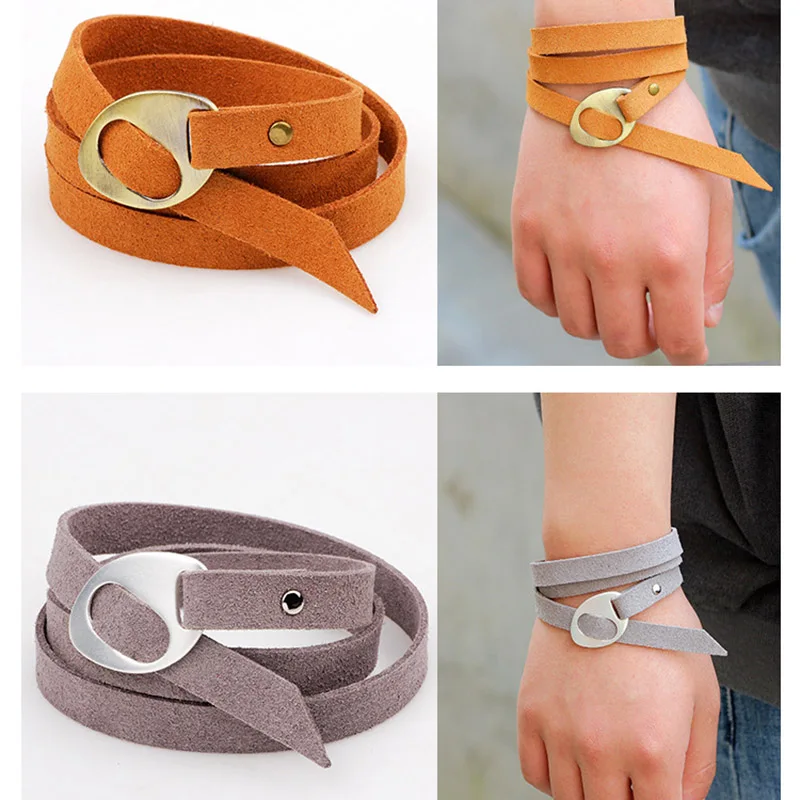 1 Pcs Retro Men Women Handmade Multilayer Wrap PU Leather Bracelet Bangle Wristband M8694 | Украшения и аксессуары
