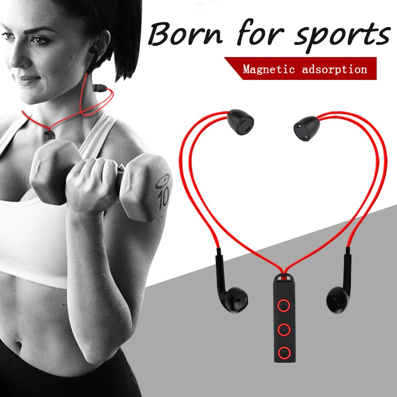 Новинка 2018 магнитные Bluetooth наушники BT313 спортивные для бега с микрофоном