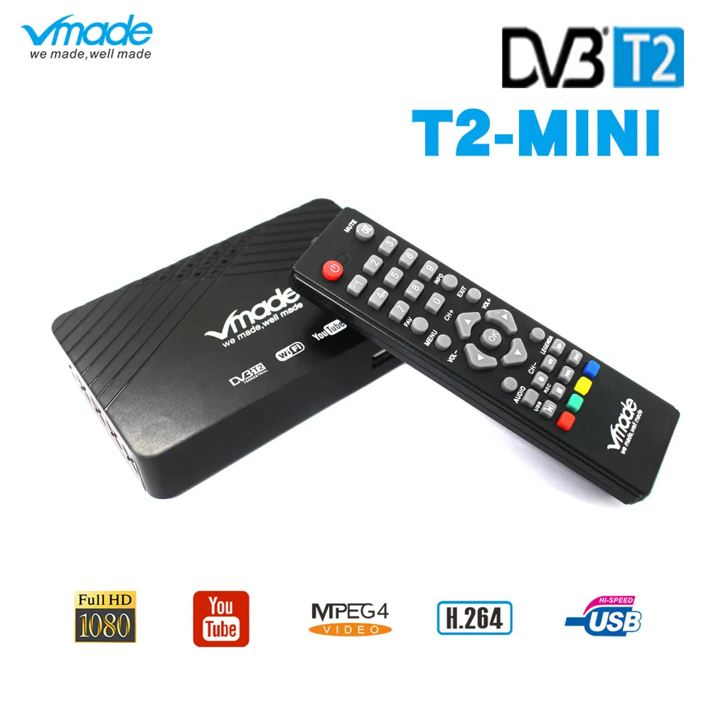 Vmade Новые DVB T/T2 мини наземного телевизионного приемника H.264 HD цифровой tv box