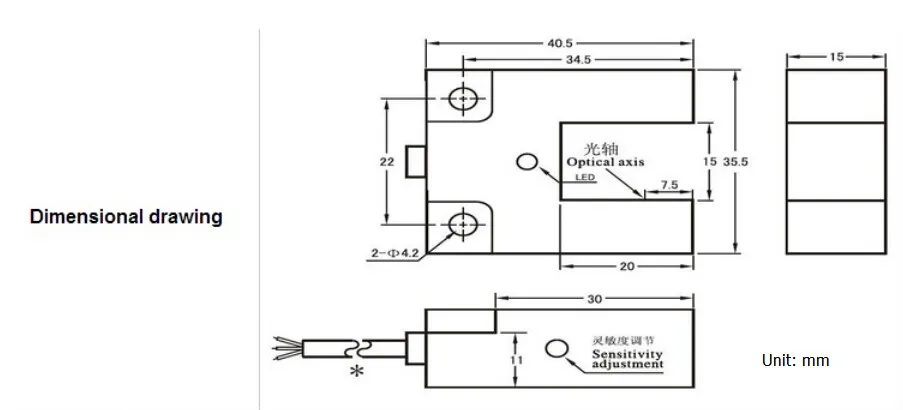 

PNP Normally close Groove /U type Photoelectric sensor E3S-GS15P2 NC switch DC 3 wires detect distance 15mm