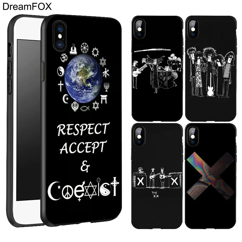 DREAMFOX K052 Coexist Tumblr Черный Мягкий ТПУ силиконовый чехол для Apple iPhone 11 Pro XR XS Max X 8 7 6 6S Plus