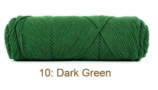 10 Dark Green Г/лот 400 натуральный мягкий хлопок пряжа для вязания ребенка Пряжа вязаный крючком вязакрючком шарф свитер, 4 мяча, различные цвета доступны - Цвет: 10 Dark Green