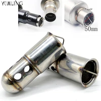 universal 51mm front mid end catalyst db killer motorcycle exhaust pipe muffler silencer noise sound eliminator