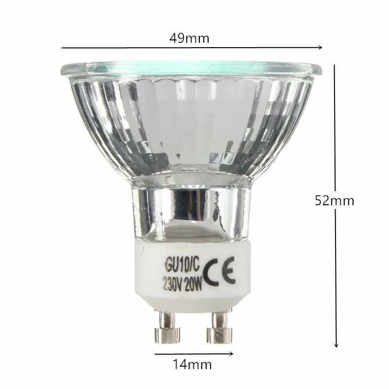 Галогенная лампа GU10 20 Вт, 35 Вт, 50 Вт LED лампа высокой яркости 2800 K, и он имеет высокую эффективность прозрачный Стекло огни теплый белый домашнее освещение с помощью светодиодов лампы световые