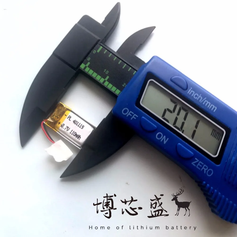 (Бесплатная доставка) полимерная литий ионная батарея 3 7 V 401119 110mAh CE FCC ROHS MSDS