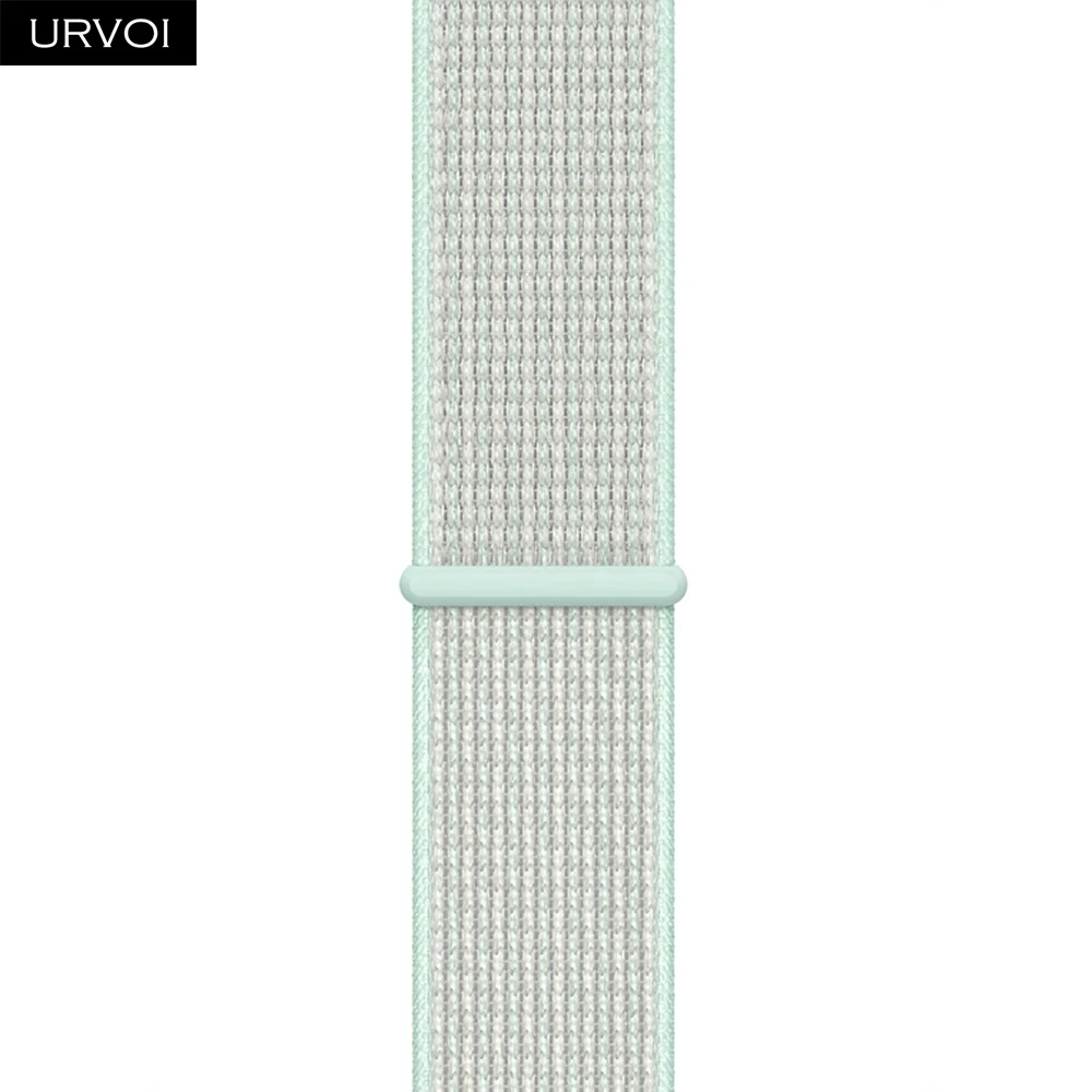 N Teal Tean Спортивный ремешок URVOI для apple watch, серия 5, 4, 3, ремешок для iwatch, воздухопроницаемый, застежка-крючок, тканый нейлон, 40 мм, 44 мм - Цвет ремешка: N Teal Tean