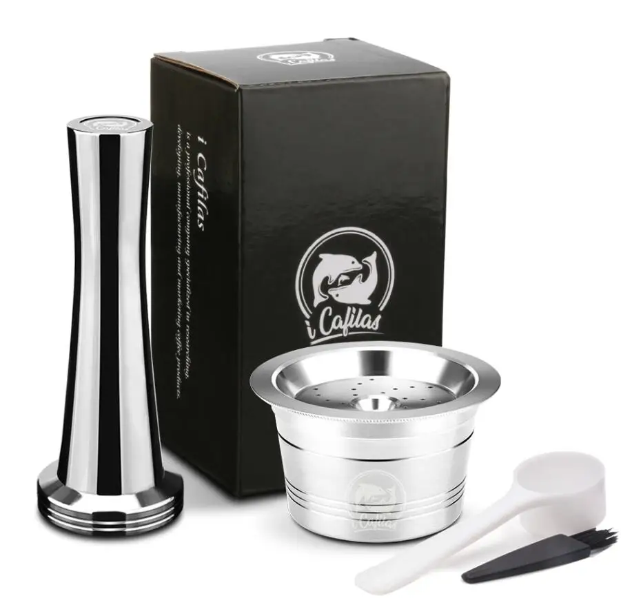Совместимая кофемашина Minipresso Cafeteira многоразовые капсулы из нержавеющей стали K Fee/Caffitaly Tchibo фильтр - Цвет: 1capsule 1tamper