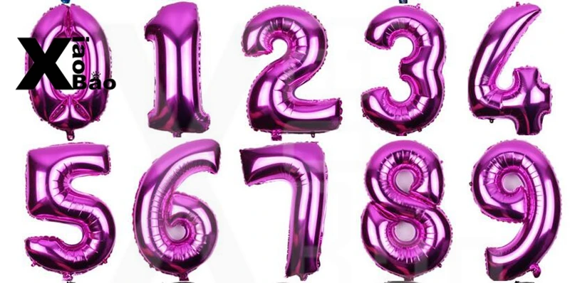 16 &quot32&quot переливчатая Радуга с цветными цифрами фольгированные воздушные шары