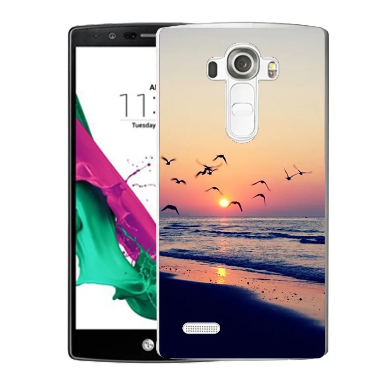 Qmswei ТПУ прозрачный телефон чехол для LG K3 K4 K5 K8 пейзаж Флора роспись Мягкие