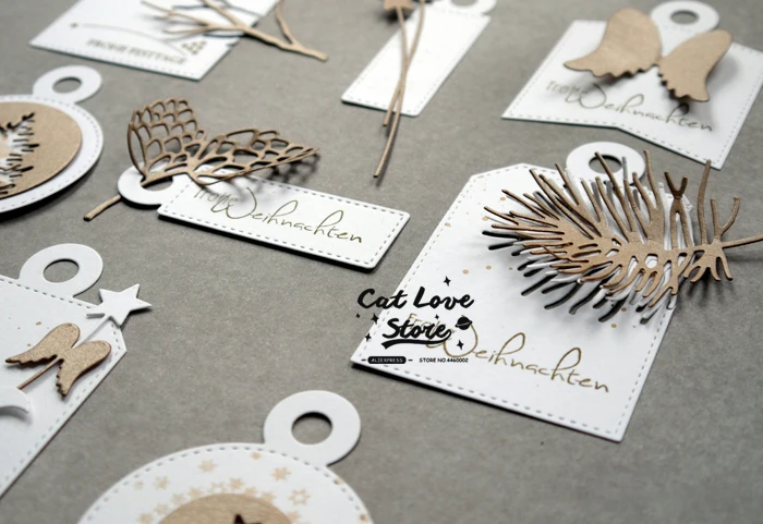 Сосновые конусы растения металлические штампы трафареты для рукоделия