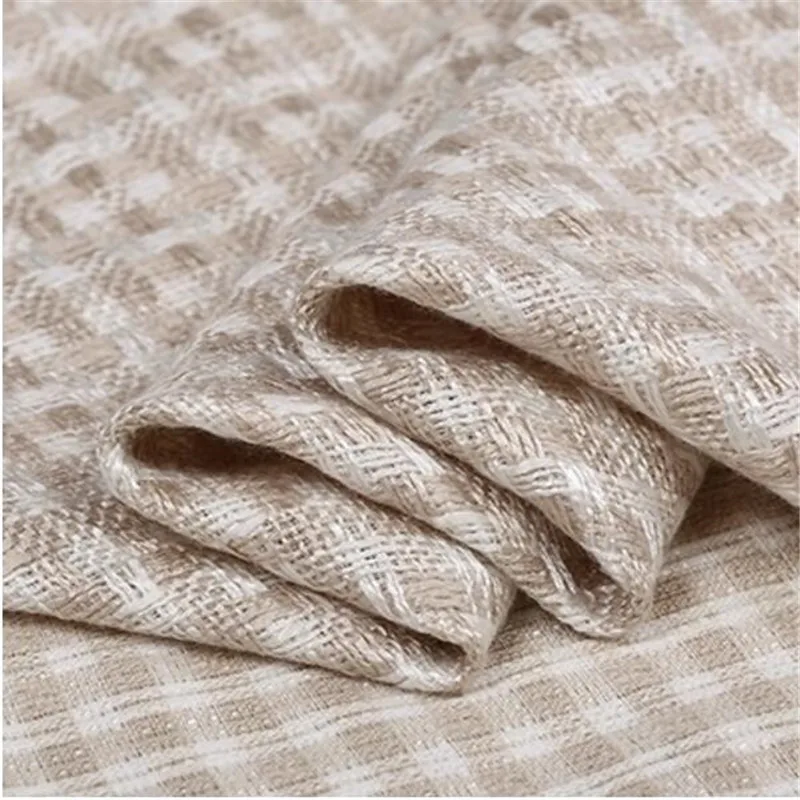 Новая весенне-осенняя ткань из льна и хлопка грубая твидовая мягкая достойная 260