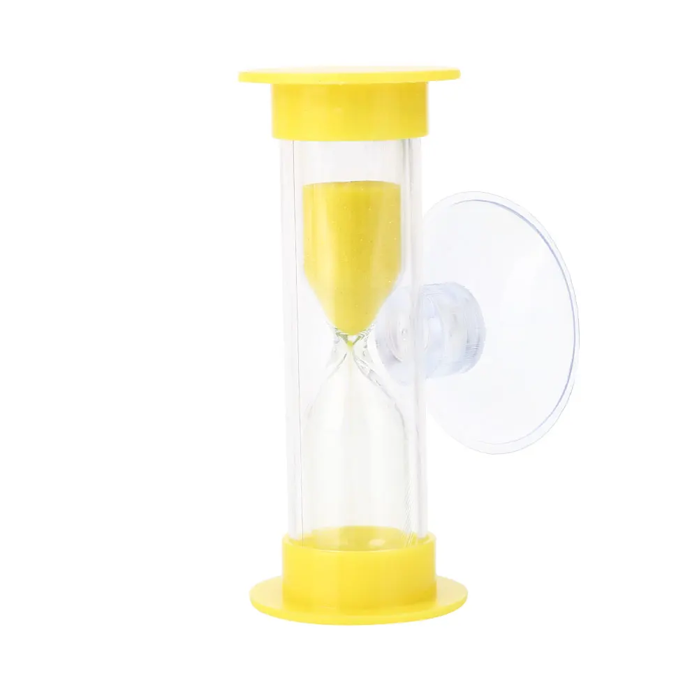 yellow ABS душ таймер песочные часы с присоской ванная комната время для купания гаджет практичный и удобный красочный таймер для купания - Цвет: yellow