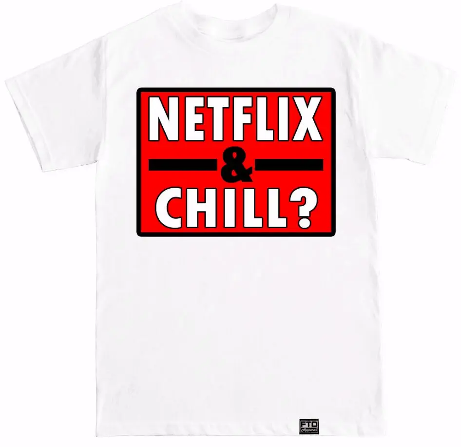 NETFLIX AND CHILL VINE смешные юмористические фильмы кино ТВ Клуб футболка комикс хип хоп