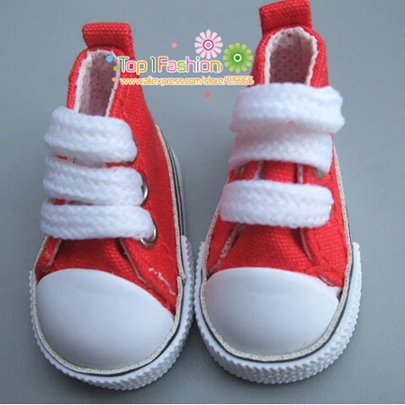 Red 5 см парусиновая обувь для куклы BJD, модная мини-игрушка, обувь для куклы Bjd, обувь для русской куклы DIY, кукла ручной работы, аксессуары - Цвет: Red