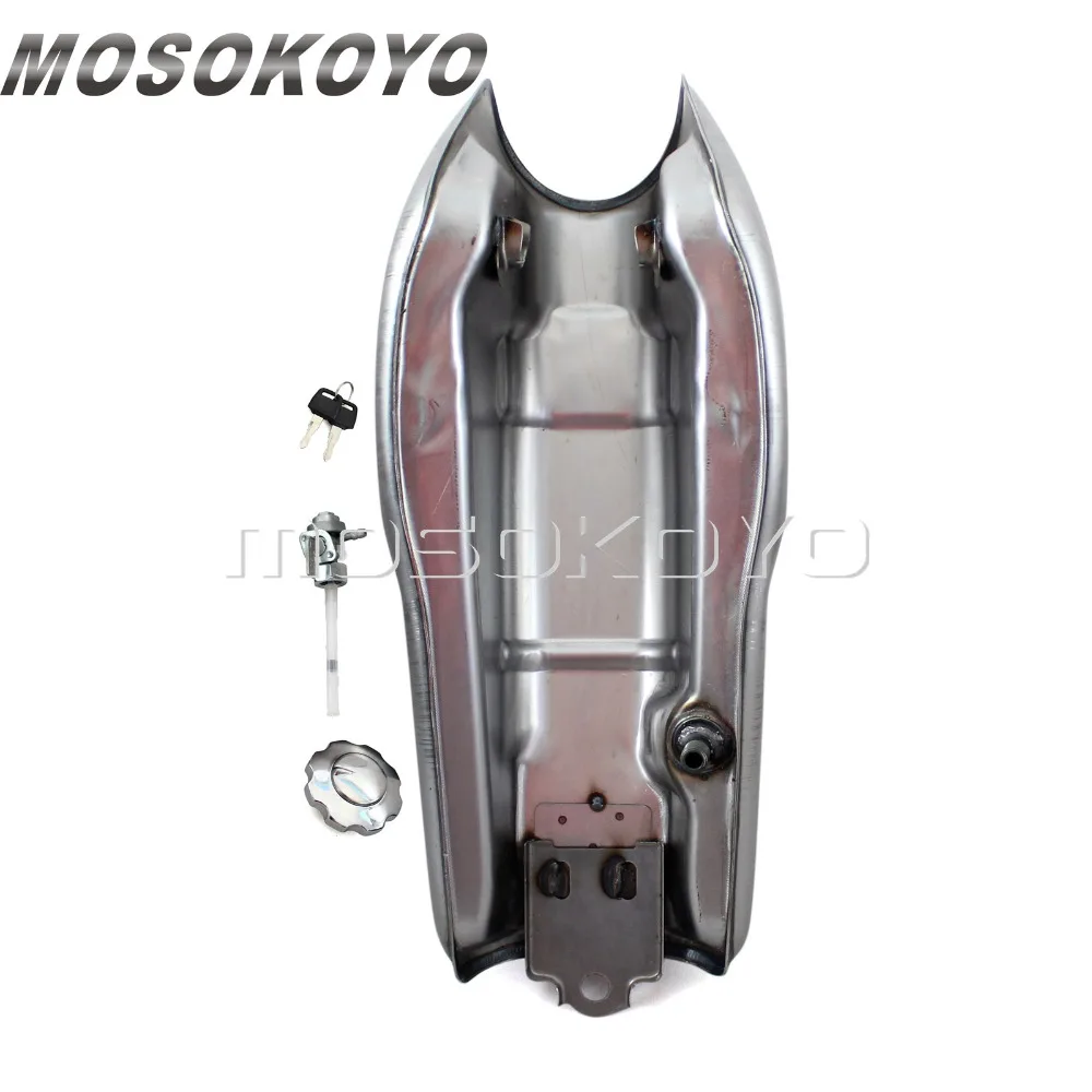 Бензиновый топливный бак для кафе 2 4 галлона с крышкой Kawasaki KZ Yamaha XVS SR XS Honda CB GL Suzuki
