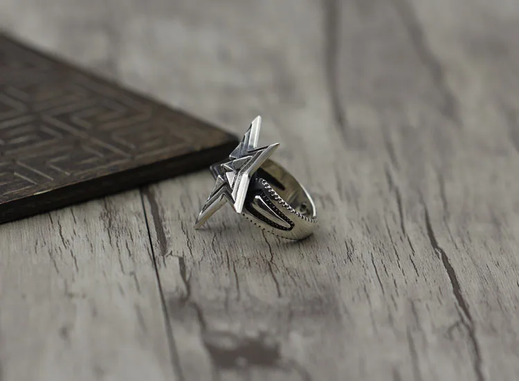 S925 sterling silver men's open ring Personalized fashion style Five-star domineering popular jewelry Send lover's gift | Украшения