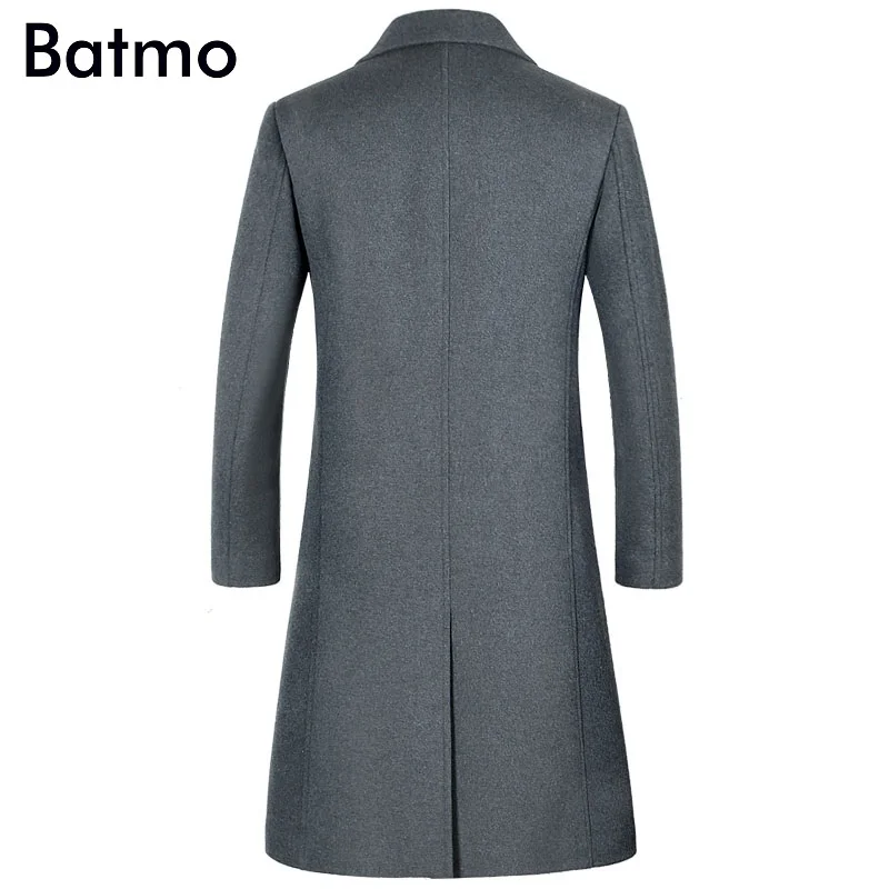 Batmo 2018 Новое поступление Зима Высокое качество шерсти мужской Однобортный серый